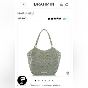 Brahmin Silver Sage Melbourne Marianna purse